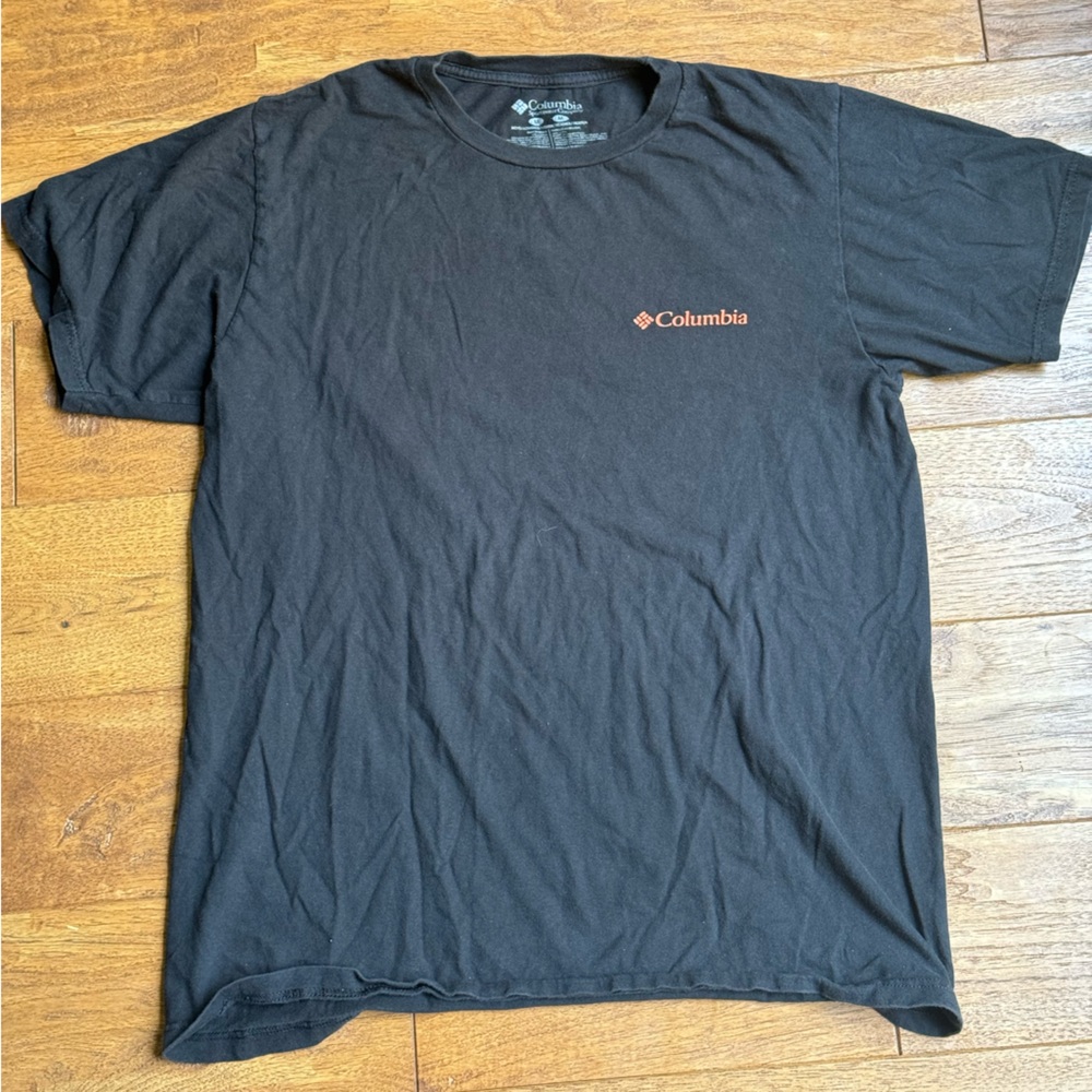 Columbia Men's Black Tee with Orange Logo
